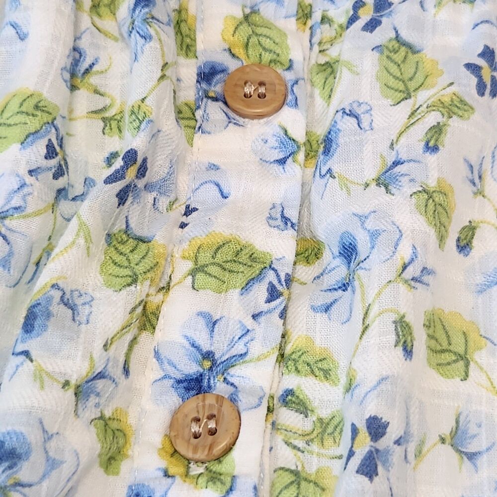 Joie girl's tiered vibrant floral dress blue green size 6 - Picture 4 of 10